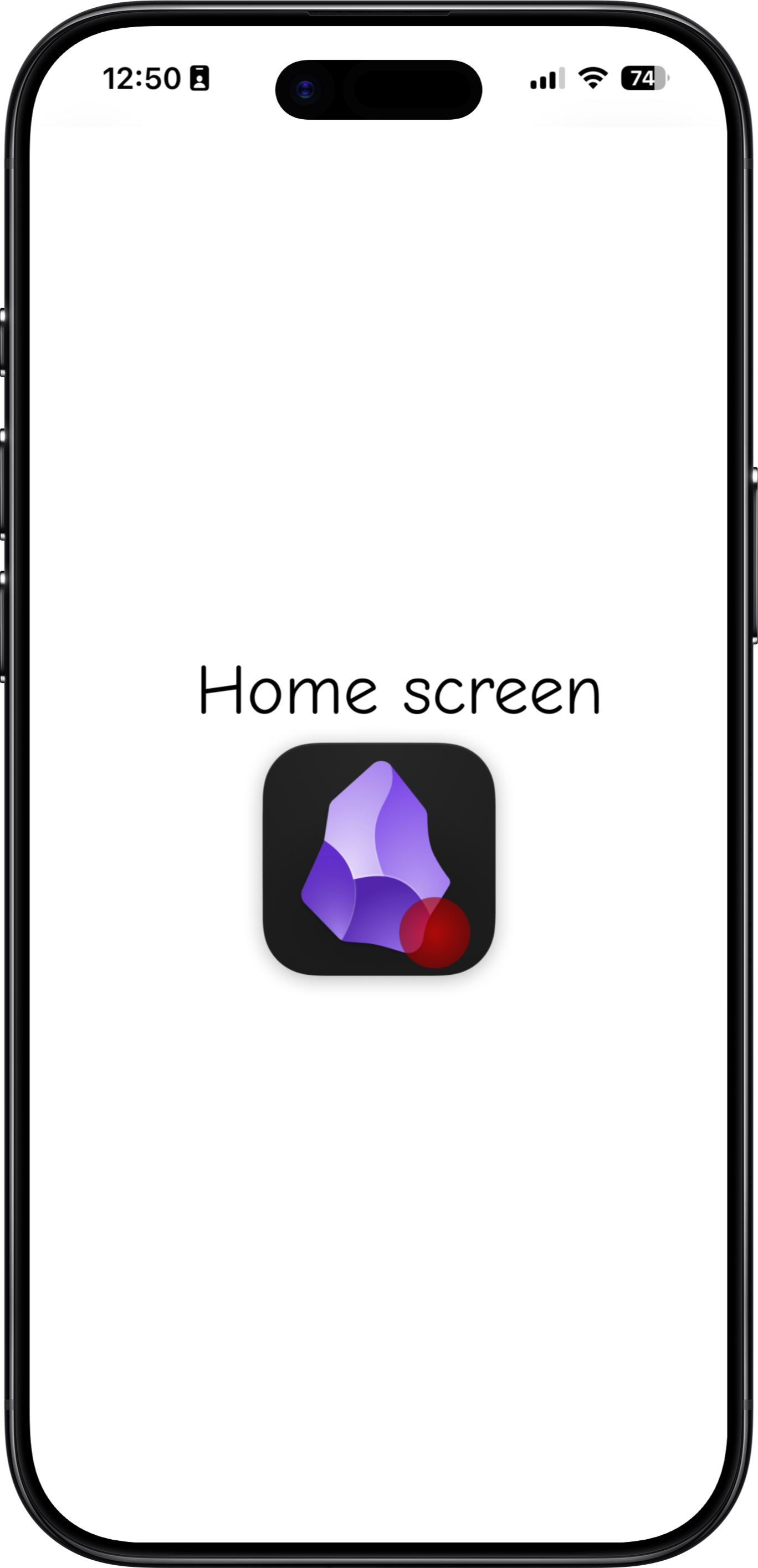 Obsidian Home Screen