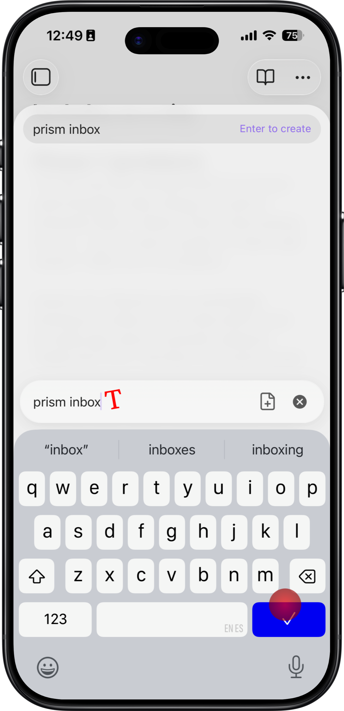 Obsidian Main Screen