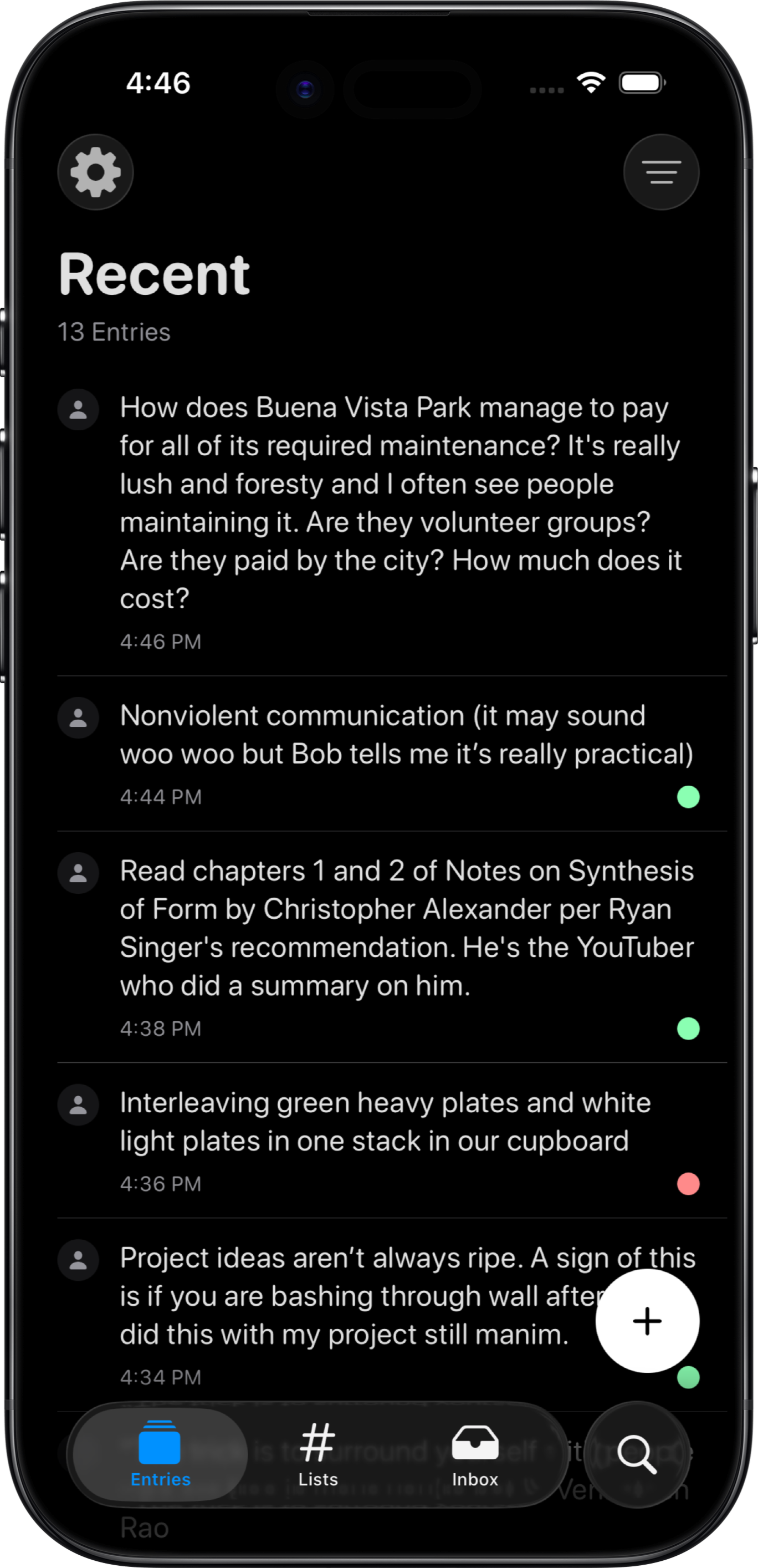 Prism After Record Screen