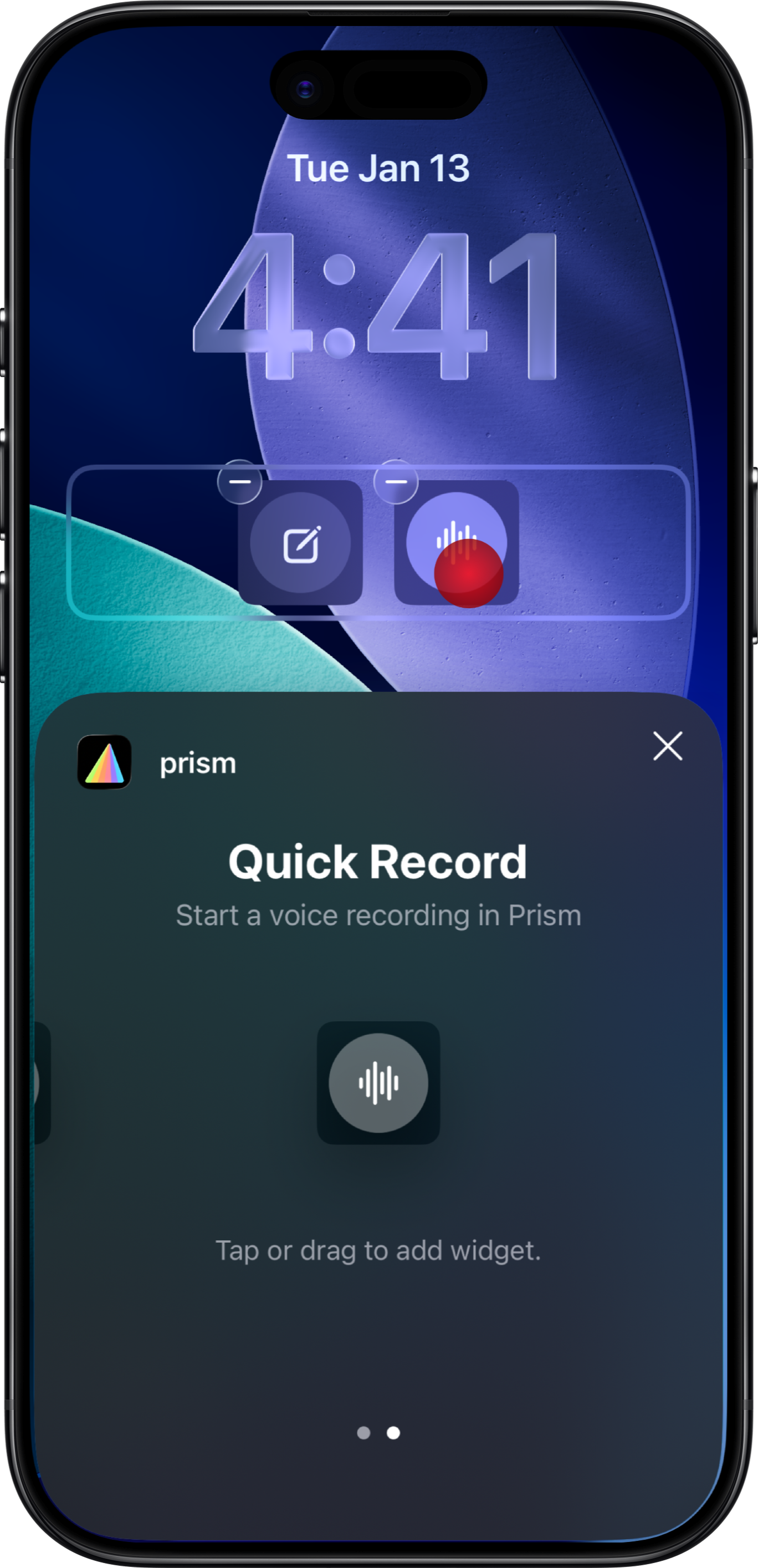Prism Quick Record Screen