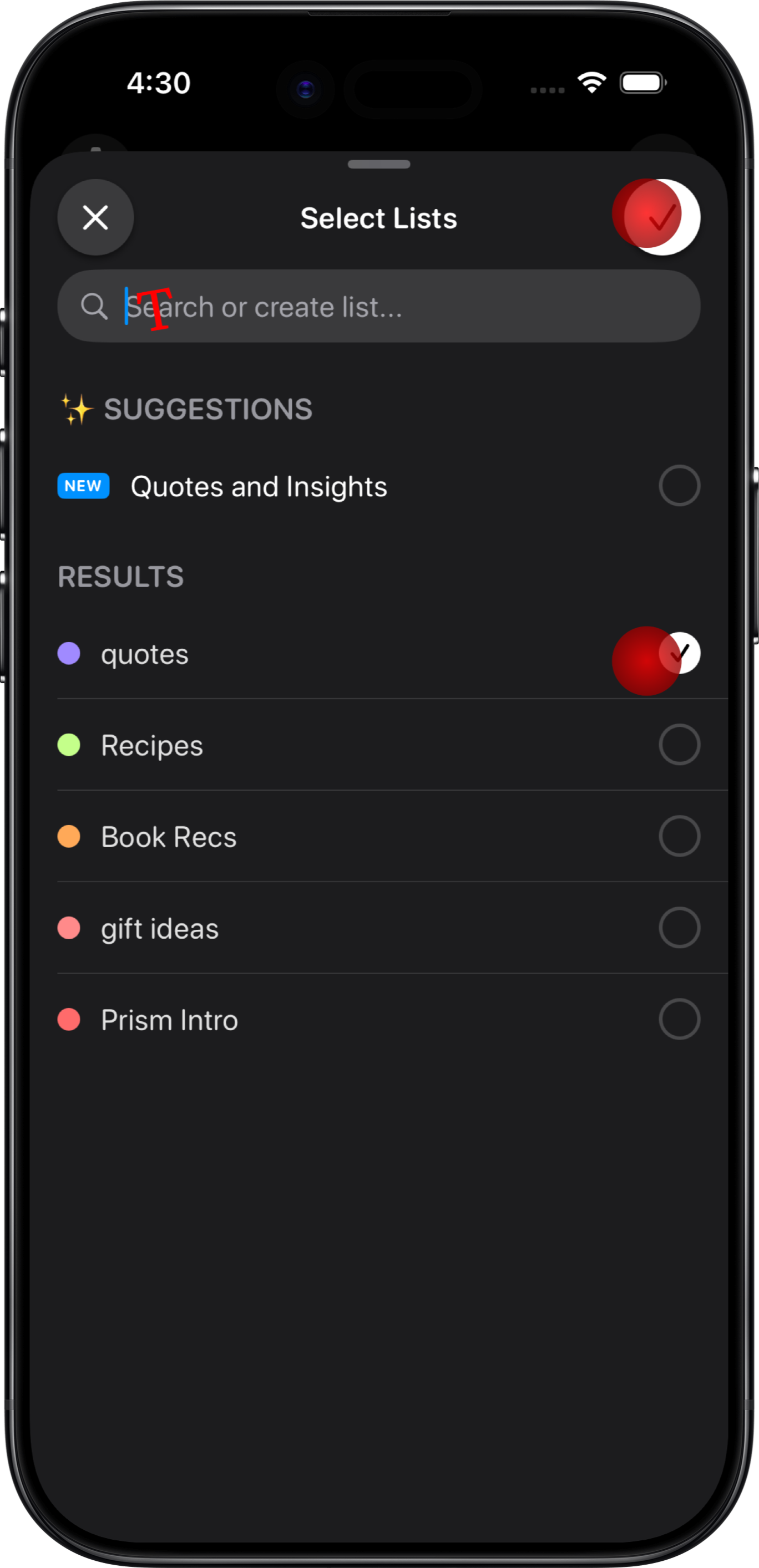 Obsidian Home Screen